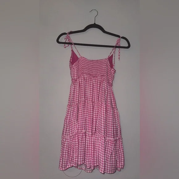 💖 Forever 21 Gingham Pink Sundress – Size S 💖 - Picture 2 of 6